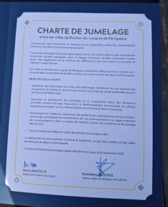 Charte du jumelage du 18 septembre 2025