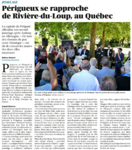 Signature du jumelage à Périgueux (Sud-Ouest du 31/05/2025)