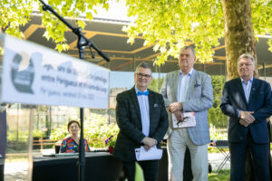 Mario Bastille Maire de Rivière-du-Loup / Henri-Paul Rousseau Délégué Général du Québec en France / Richard Bourgoing président de Périgord-Québec